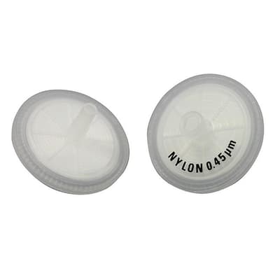 Chromatography Research Supplies 30 mm Nylon Syringe Filter 0.45 um (100/pk)